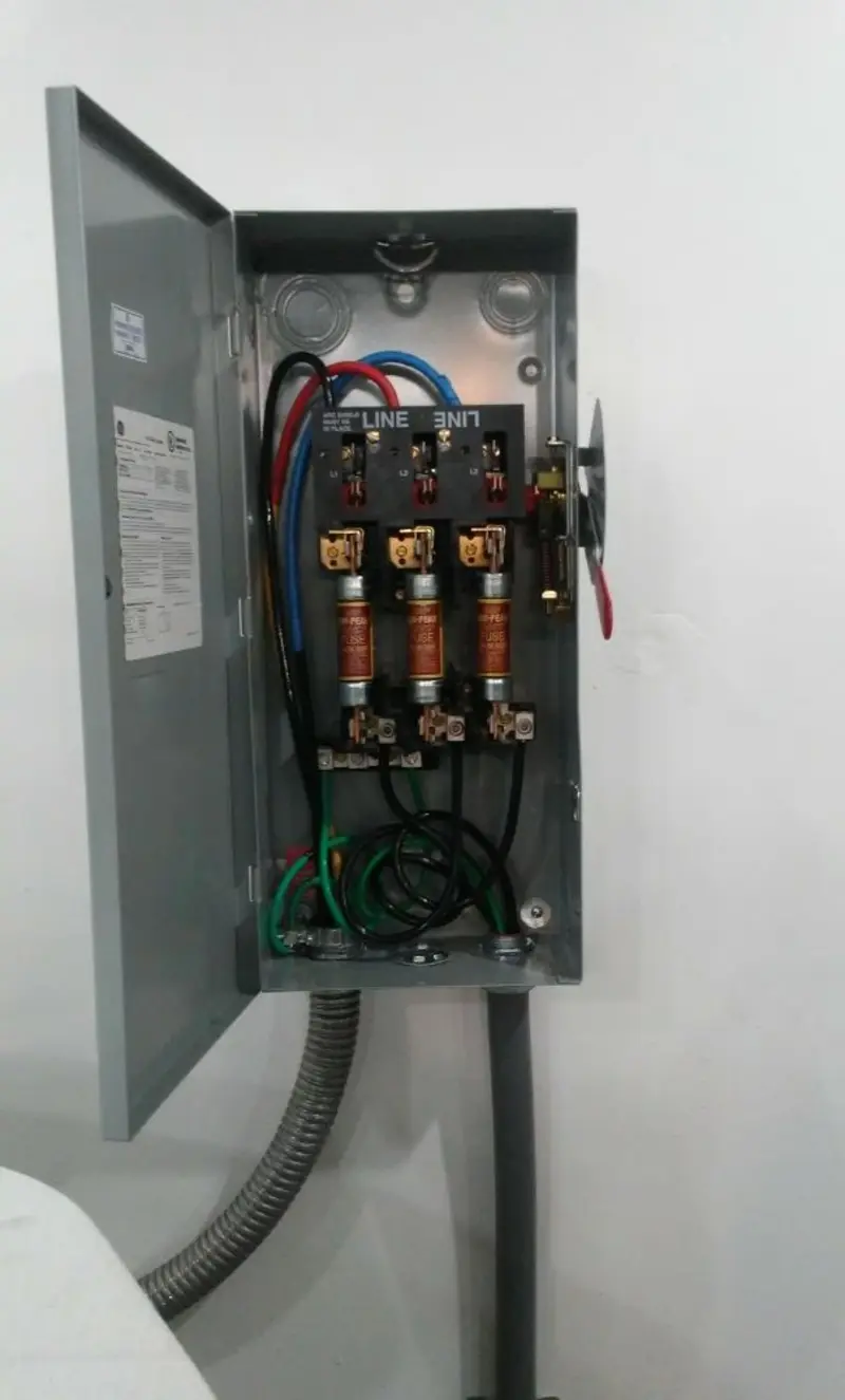 Three-phase disconnect switch installed for Electrical Wiring & Rewiring in Indian River Estates